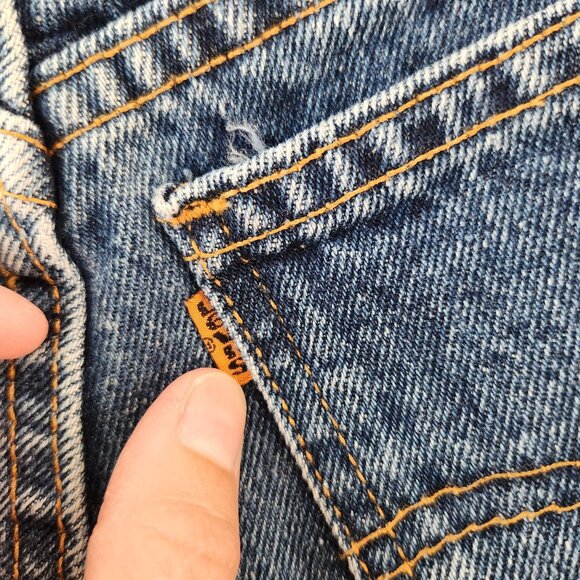 VTG Levi's Jean Shorts Orange Tab Denim Slim Fit High Rise Women's 26 (VTG 9) - Picture 5 of 8